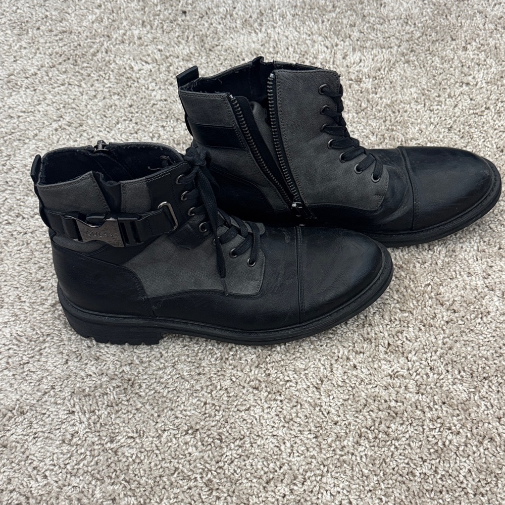 Guess Black and Gray Men's Boots - like new